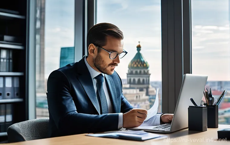 기업가치평가사 업무의 어려움과 극복 방법 - **Prompt: "A professional male business appraiser in his late 30s, with a focused and thoughtful exp...